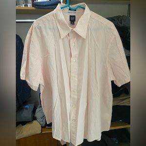 Beautiful creamy orange button down dress shirt